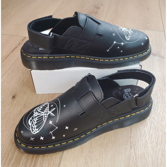 Dr. Martens JORGE II CELESTIAL MOTH Embroidered Mules Chic Grunge Mens Size 10 - Picture 2 of 8